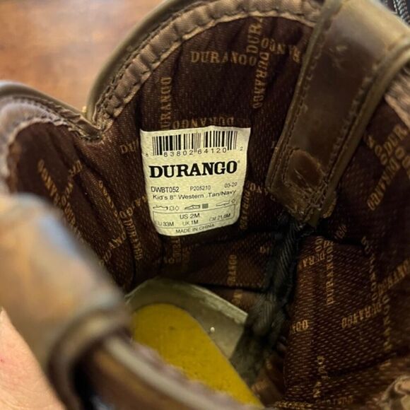 Durango (Lil Durango) Kids Western Boots Size 2 - Picture 7 of 9